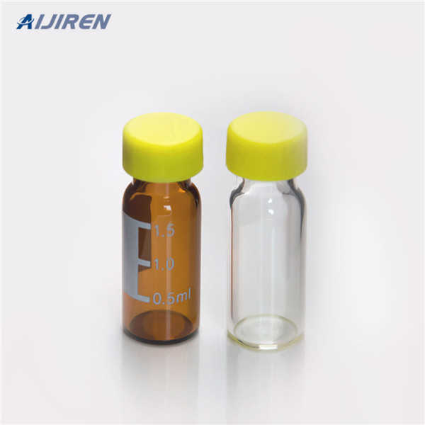 white graduation line HPLC sample vials unassembled